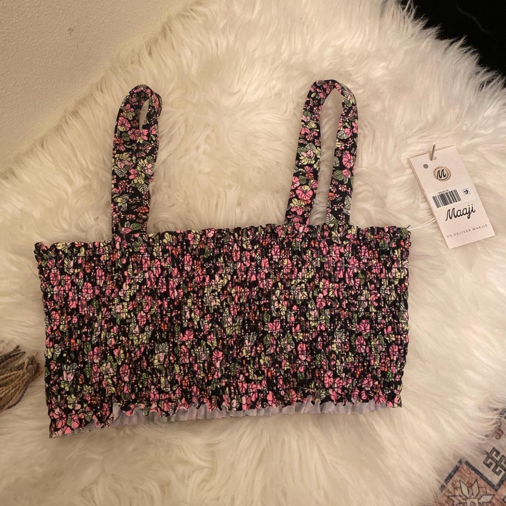 Maaji Pink Smocked Tank Top - Picture 3 of 5